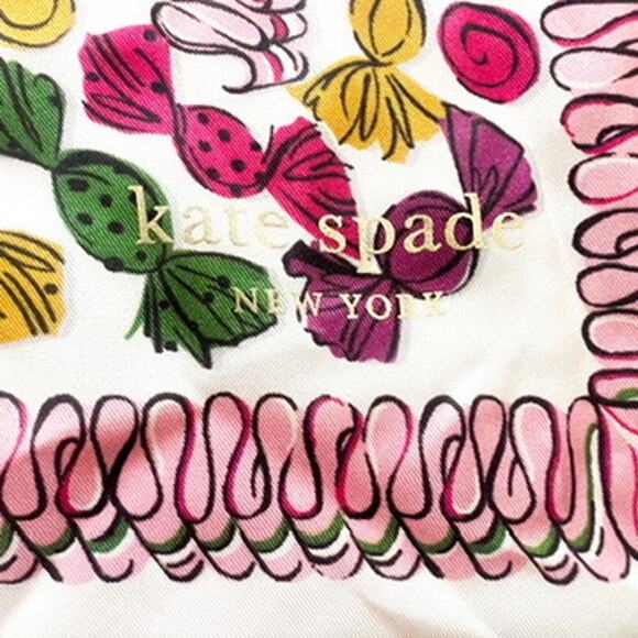 NWT Kate Spade New York Candy Shop Festive Candies 100 Silk Whimsical Bandana - Picture 2 of 7